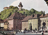 AK Graz: Hauptplatz mit Schloßberg.