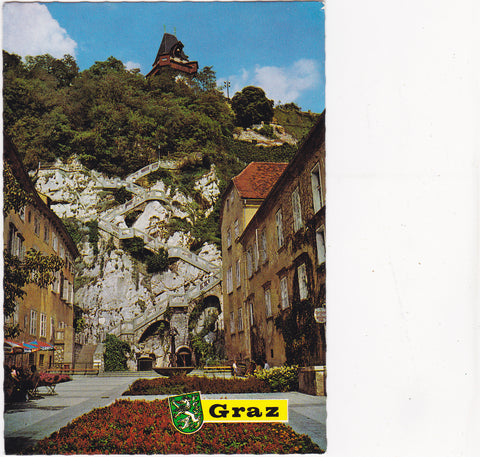 AK Graz. Schloßbergstiege.