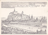 AK Graz um 1680. Kupferstich von Georg Matthias Vischer.