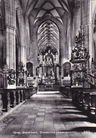 AK Graz. Domkirche (Innenansicht) (1954-55)
