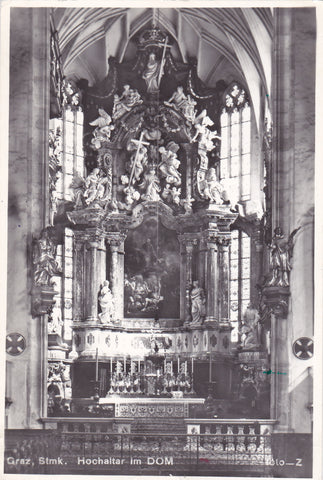 AK Graz. Hochaltar im Dom.
