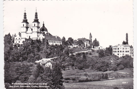 AK Wallfahrtskirche Mariatrost bei Graz und Hotel Restaurant Pfeifer.