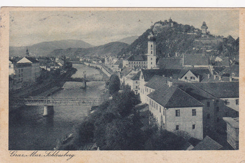 AK Graz. Mur. Schlossberg.