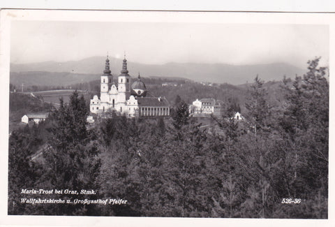 AK Maria-Trost bei Graz. Wallfahrtskirche u. Großgasthof Pfeifer.