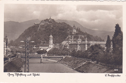 AK Graz. Schloßberg mit Schöckl. (1941)