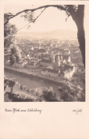 AK Graz, Blick vom Schloßberg.