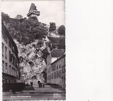 AK Graz, Schloßbergsteig. (1954)