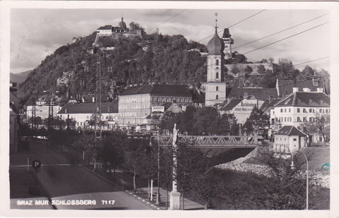 AK Graz. Mur, Schloßberg.