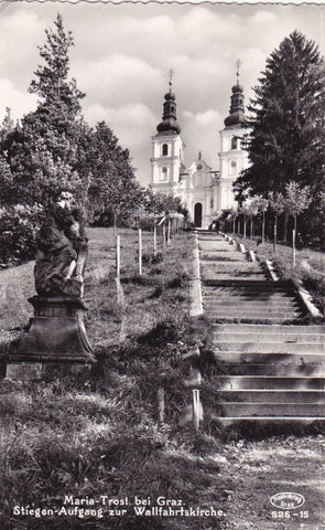 AK Maria-Trost bei Graz. Stiegen-Aufgang zur Wallfahrtskirche.