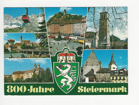 AK 800 Jahre Steiermark (Frohnleiten, Schloß Pertlstein bei Fehring. Graz, Judenburg, Oberwölz.