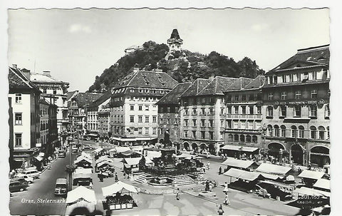 AK Graz. Hauptplatz mit Schloßberg.