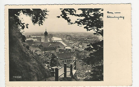 AK Graz, vom Schlossbergsteig. (1938)