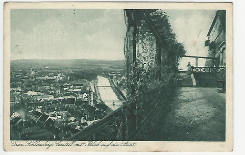 AK Graz. Schlossberg. Castell mit Blick auf die Stadt. (1922)
