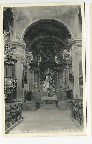 AK Mariatrost bei Graz. Innenansicht der Kirche. (1951)