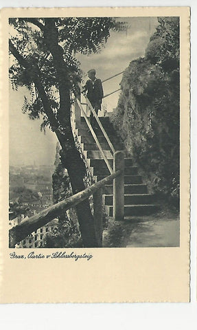 AK Graz, Partie v. Schlossbergsteig. (1935)