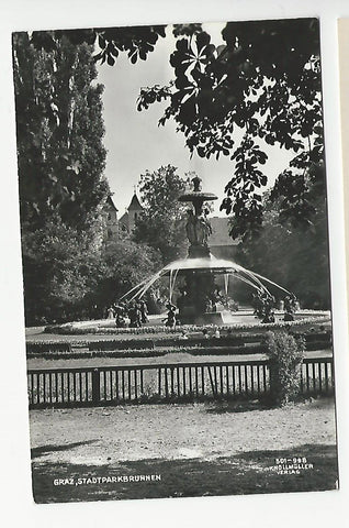 AK Graz. Stadtparkbrunnen. (1955)