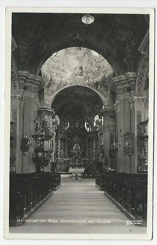 AK Mariatrost bei Graz. Innenansicht der Kirche. (1937)