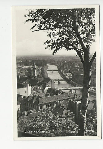 AK Graz 3 Brücken. (1951)