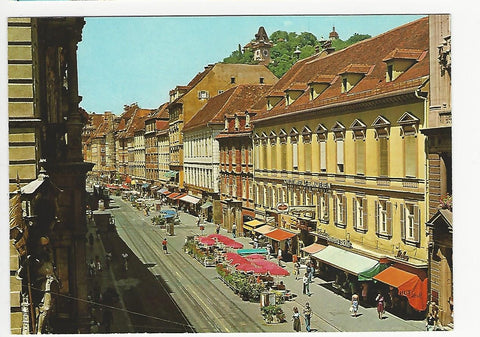 AK Graz. Fußgängerzone in der Herrengasse.