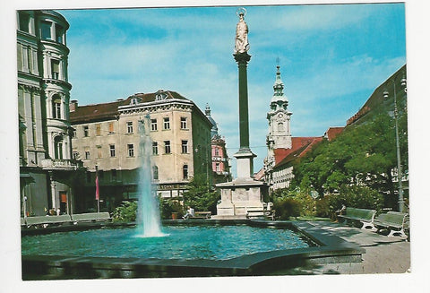 AK Graz - Eisernes Tor gegen Herrengasse und Stadtpfarrkirche.