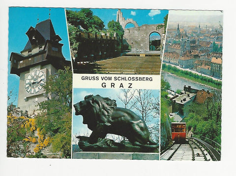AK Gruss vom Schlossberg. Graz.
