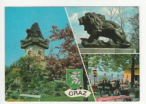 AK Graz - Schlossberg - Uhrturm.