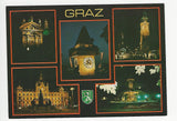 AK Graz bei Nacht.