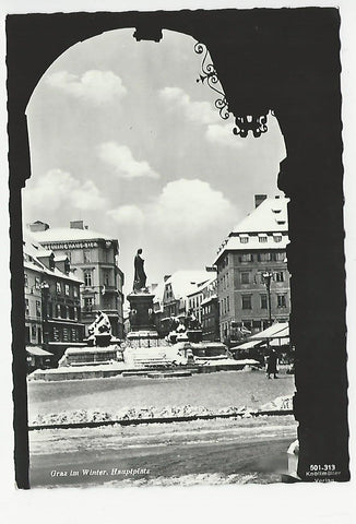 AK Graz im Winter Hauptplatz.