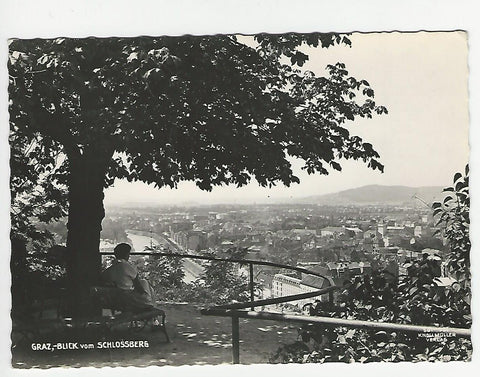 AK Graz. Blick vom Schlossberg. (1954)