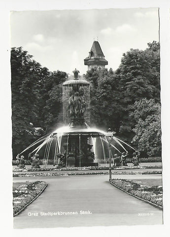 AK Graz Stadtparkbrunnen.