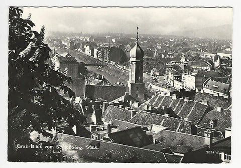 AK Graz - Blick vom Schloßberg.