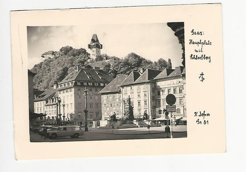 AK Graz: Hauptplatz mit Schloßberg.