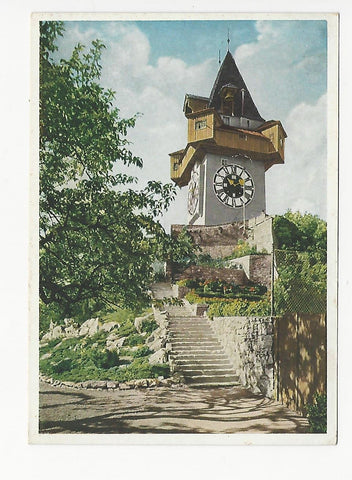 AK Graz. Stadt der Volkserhebung. Uhrturm am Schloßberg.