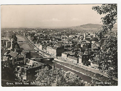 AK Graz, Blick vom Schloßberg.