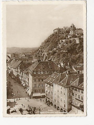AK Graz. Hauptplatz und Schloßberg.