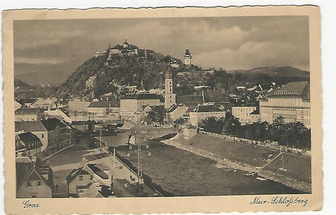 AK Graz. Mur - Schlossberg. (1934)
