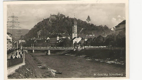 AK Graz. Mur Schloßberg (1942).