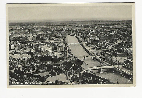 AK Graz vom Schloßberg gegen Süden. (1941)