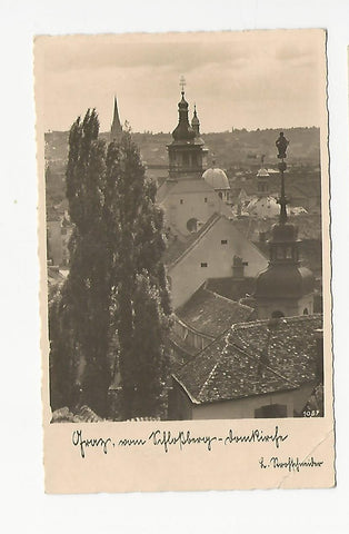 AK Graz, vom Schloßberg - Domkirche. (1932)