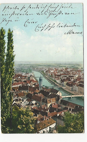 AK Graz vom Schlossberg.