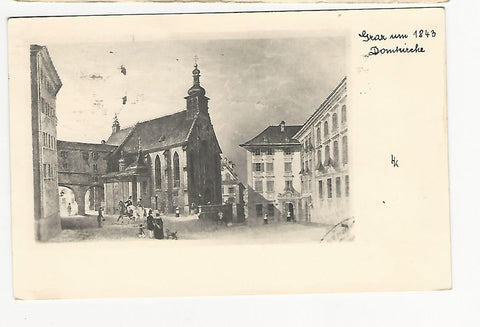 AK Graz um 1843. Domkirche.