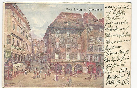 AK Graz. Luegg mit Sporgasse. (1922)