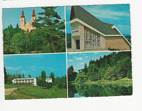 AK Graz. Kirche Maria Trost. Gottscheer Gedenkstätte, Josefsheim, Hilmteich.