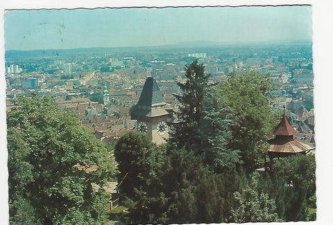 AK Graz. Blick vom Schloßberg gegen Süden.