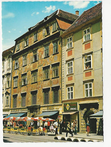 AK Graz. Bemaltes Haus in der Herrengasse.