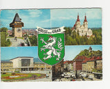 AK Gruss aus Graz. "Rucksackkarte"