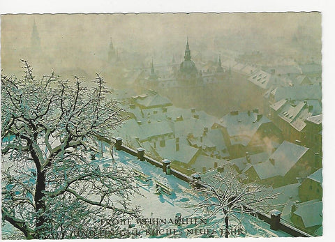 AK Graz. Blick vom Schloßberg zum Rathaus. Frohe Weihnachten...