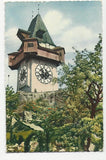 AK Graz. Herbersteingarten und Uhrturm (1955-56)