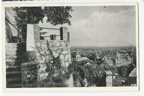 AK Graz. Schloßbergmotiv mit Stadtblick (1950-51)
