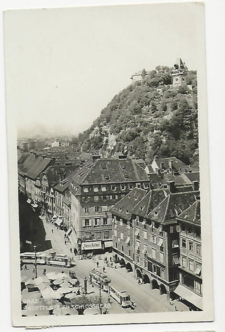 AK Graz. Hauptplatz mit Schlossberg. (1931)